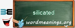 WordMeaning blackboard for silicated